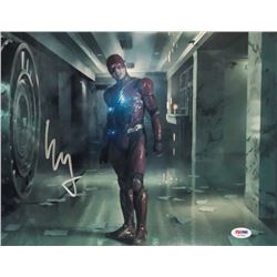 Ezra Miller Signed "Justice League" 11x14 Photo (PSA COA)
