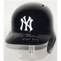 Ricky Henderson Signed Yankees Full-Size Batting Helmet Inscribed "HOF 2009" (Steiner COA)