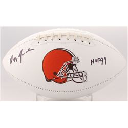 Ozzie Newsome Signed Browns Logo Football Inscribed "HOF 99" (JSA COA)