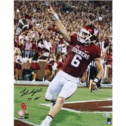 Baker Mayfield Signed Oklahoma Sooners 16x20 Photo Inscribed "'17 HT" (Beckett COA)