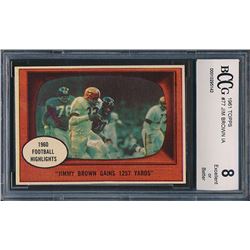 1961 Topps #77 Jim Brown In Action (BCCG 8)