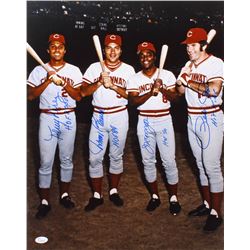 1970's Cincinnati Reds "Big Red Machine" 16x20 Photo Team-Signed by (4) with Tony Perez, Johnny Benc