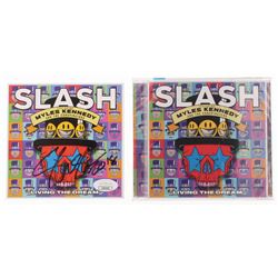 Slash Signed "Living The Dream" CD Album Case (JSA COA)