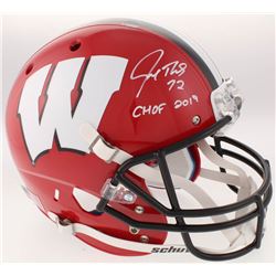 Joe Thomas Signed Wisconsin Badgers Full-Size Helmet Inscribed "CHOF 2019" (Schwartz Sports COA)