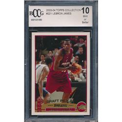 2003-04 Topps Collection #221 LeBron James RC (BCCG 10)