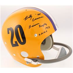 Billy Cannon Signed LSU Tigers Full-Size Throwback Suspension Helmet Inscribed "Heisman Trophy 1959"