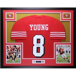 Steve Young Signed San Francisco 49ers 35x43 Custom Framed Jersey (JSA COA)