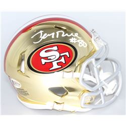 Jerry Rice Signed San Francisco 49ers Chrome Speed Mini-Helmet (Beckett COA)