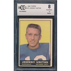 1961 Topps #1 Johnny Unitas (BCCG 8)