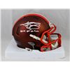 Image 1 : Johnny Manziel Signed Cleveland Browns Blaze Speed Mini Helmet Inscribed "2014 1st Rd. Pick" (JSA CO