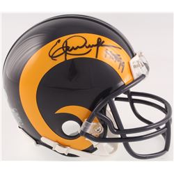 Eric Dickerson Signed Los Angeles Rams Throwback Mini Helmet Inscribed "HOF 99" (Beckett COA)