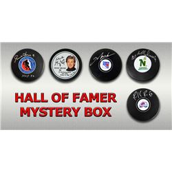 Schwartz Sports Hockey Hall of Famer Signed Logo Hockey Puck Mystery Box - Series 5 (Limited to 100)