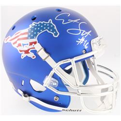 Courtland Sutton Signed SMU Mustangs Full-Size Helmet (JSA COA)
