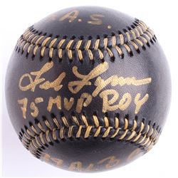 Fred Lynn Signed Black Leather OML Baseball with (3) Inscriptions (JSA COA)