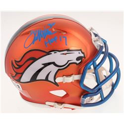 Terrell Davis Signed Denver Broncos Blaze Speed Mini-Helmet Inscribed "HOF 17" (Radtke COA)