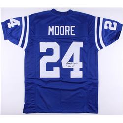 Lenny Moore Signed Colts Jersey Inscribed "HOF 75" (JSA COA)