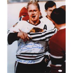 Bobby Hull Signed Chicago Blackhawks 16x20 Photo Inscribed "HOF 1983" (JSA COA)
