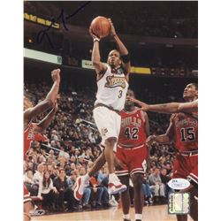 Allen Iverson Signed Philadelphia 76ers 8x10 Photo (JSA COA)