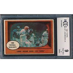 1961 Topps #77 Jim Brown In Action (BCCG 8)