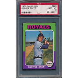1975 Topps Mini #228 George Brett RC (PSA 8)