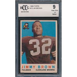 1959 Topps #10 Jim Brown (BCCG 9)