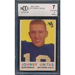 1959 Topps #1 Johnny Unitas (BCCG 7)
