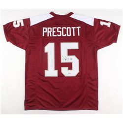 Dak Prescott Signed Mississippi State Bulldogs Jersey (Beckett COA)