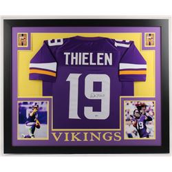Adam Thielen Signed Minnesota Vikings 35x43 Custom Framed Jersey (Beckett COA)