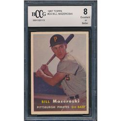 1957 Topps #24 Bill Mazeroski RC (BCCG 8)
