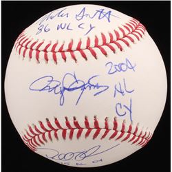 Mike Scott, Dallas Keuchel  Roger Clemens Signed LE OML Baseball Inscribed "86 NL CY", "2004 NL CY" 