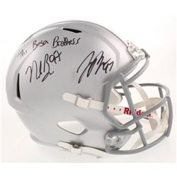 Joey Bosa  Nick Bosa Signed Ohio State Buckeyes Full-Size Speed Helmet Inscribed "The Bosa Brothers"