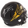 Image 1 : Jake Plummer Signed ASU Sun Devils Full-Size Matte Black Speed Helmet (Beckett COA)