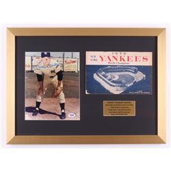 Mickey Mantle Signed New York Yankees 16x22 Custom Framed Photo with Program (PSA LOA)