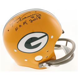 Jerry Kramer Signed Green Bay Packers Full-Size Throwback Suspension Helmet Inscribed "H.O.F. 2018" 