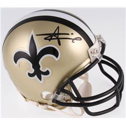 Alvin Kamara Signed New Orleans Saints Throwback Mini Helmet (Radtke COA)
