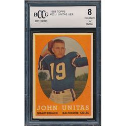 1958 Topps #22 Johnny Unitas (BCCG 8)