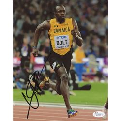 Usain Bolt Signed Team Jamaica 8x10 Photo (JSA COA)