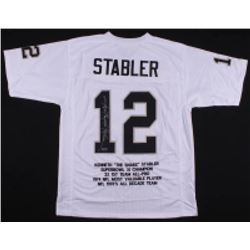 Ken Stabler Signed Oakland Raiders Career Highlight Stat Jersey Inscribed "Snake" (Radtke COA)
