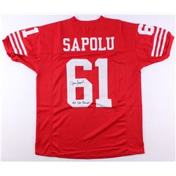 Jesse Sapolu Signed San Francisco 49ers Jersey Inscribed "4x SB Champs" (JSA COA)