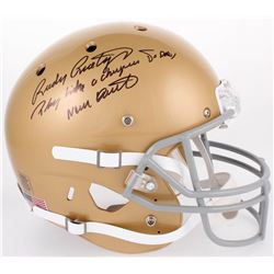 Rudy Ruettiger Signed Notre Dame Fighting Irish Full-Size Helmet Inscribed "Play Like A Champion Tod