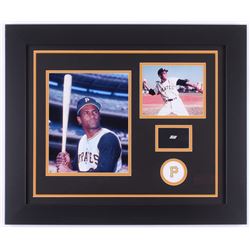 Roberto Clemente 19.5x23.5 Custom Framed Display with (1) Hand-Written Word From Letter (JSA LOA Cop