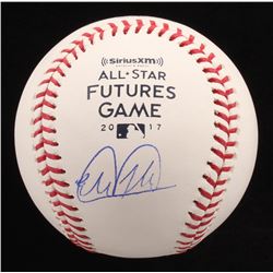 Estevan Florial Signed OML 2017 All-Star Futures Game Logo Baseball (JSA COA)