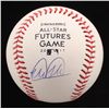 Image 1 : Estevan Florial Signed OML 2017 All-Star Futures Game Logo Baseball (JSA COA)