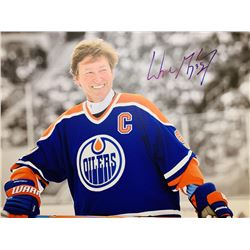 Wayne Gretzky Signed Edmonton Oilers 30x40 Photo On Canvas (JSA LOA)