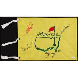 Masters Pin Flag Signed By (4) Gary Player, Mark O'Meara, Vijay Singh,  Fuzzy Zoeller (JSA COA)