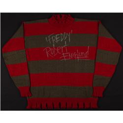 Robert Englund Signed "A Nightmare on Elm Street" Freddy Krueger Costume Sweater Inscribed "Freddy "