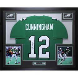 Randall Cunningham Signed Philadelphia Eagles 35x43 Custom Framed Jersey (JSA COA)