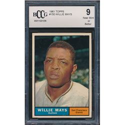 1961 Topps #150 Willie Mays (BCCG 9)