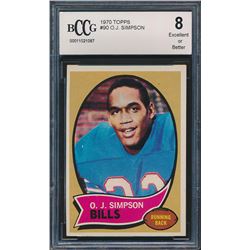 1970 Topps #90 O.J. Simpson RC (BCCG 8)