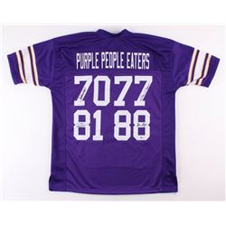 Minnesota Vikings "Purple People Eaters" Jersey Team-Signed By (4) with Alan Page, Carl Eller, Jim M